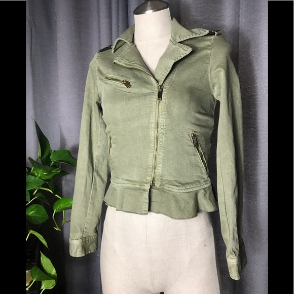 Zara Trafaluc outerwear military peplum jean XS - Picture 2 of 9